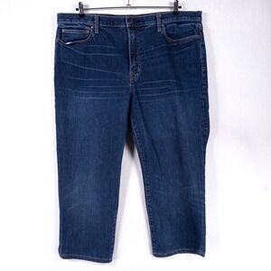 Lands' End Square Rigger Jeans Mens Sz 42 Blue Traditional Fit Suspender Buttons